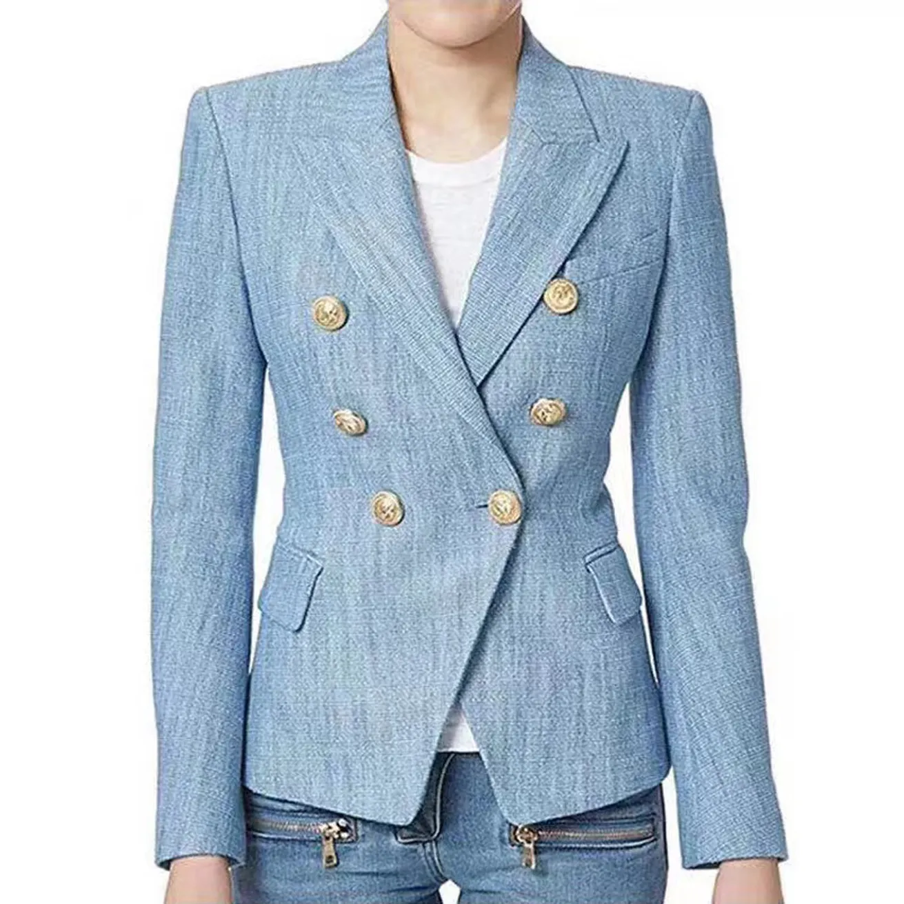 veste de designer femmes vêtement veste blazer femme Couleur pure Série Costume Veste Un grain de boucle Slim Plus Size Vêtements pour femmes A135