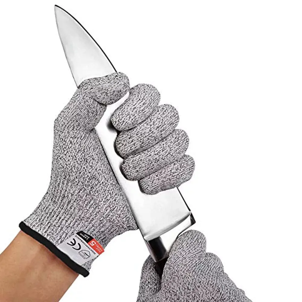 Veiligheid Anti gesneden resistente handschoenen Cut Proof Stab Resistant Metal Mesh Butcher Handelaar Handelaar Food Grade Level 5 keukengereedschap