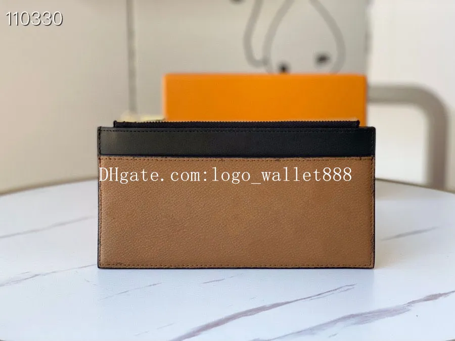 2023 Titolare della carta di design Luxury Men Slim Purse Ladies Leather Clutch Classic Letter Coin Purse Card Holders 80348