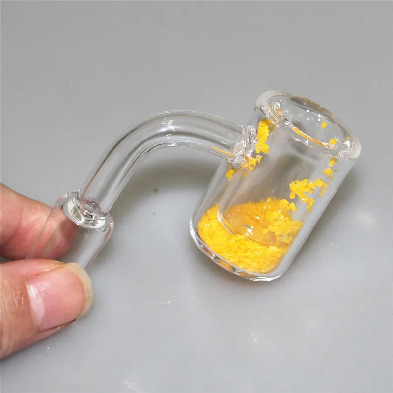 New Quartz Thermochromic Bucket Bangers 10mm 14mm 18mm Male Female Color Changing Quartz Banger Nails For Glass Bongs Dab Rigs