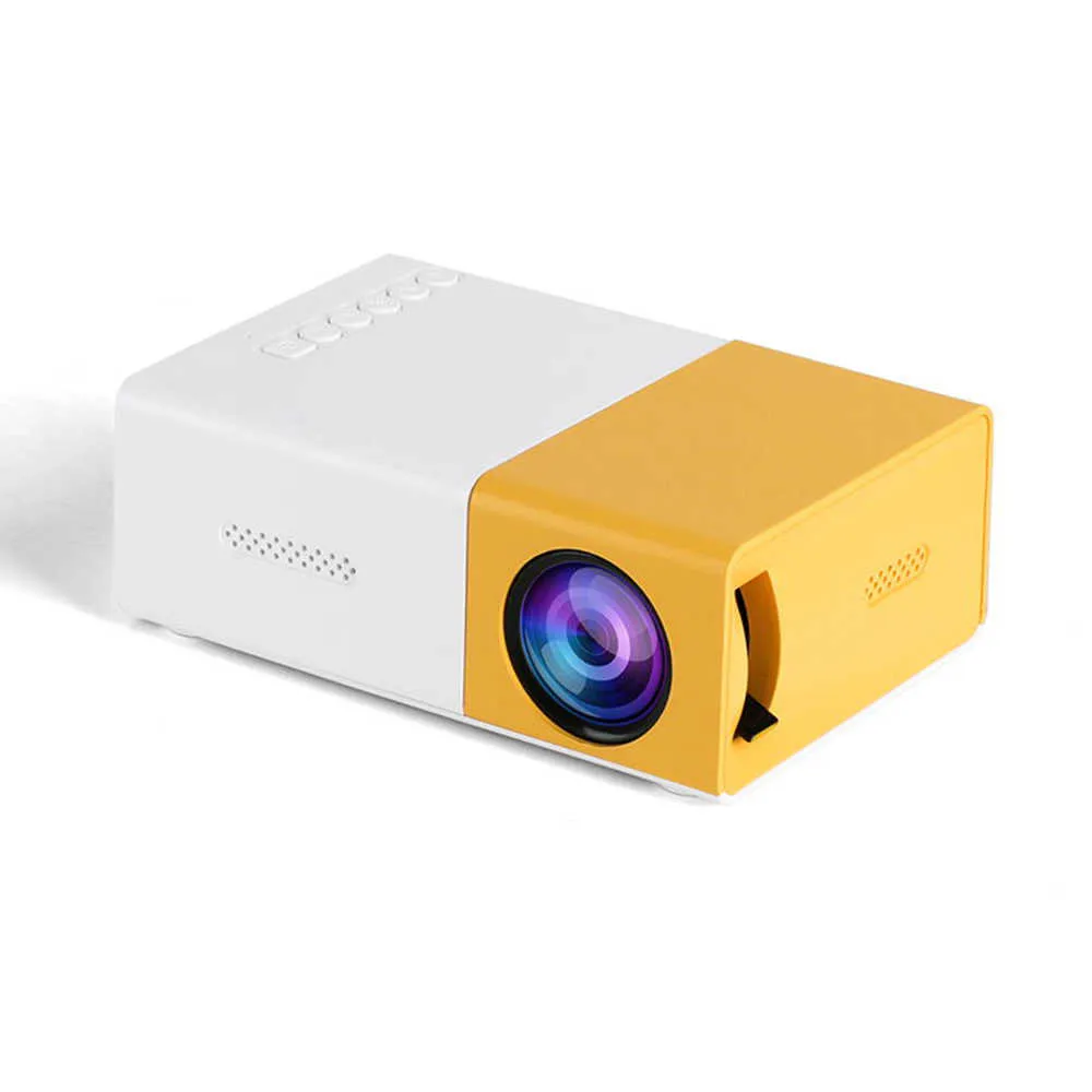Projektörler YG300 Projektör Audio YG300 HD USB Mini Projektör Desteği 1080p Ev Medya Oyuncusu Ev Sineması Sinema LED Projektör AU Fişi J230222