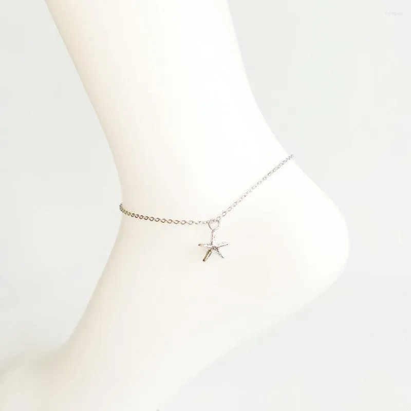 Anklets Fashion Women Accessories Jewelry Gift Summer Beach Ankle Stainless Steel Starfish Pendant Anklet Bracelet
