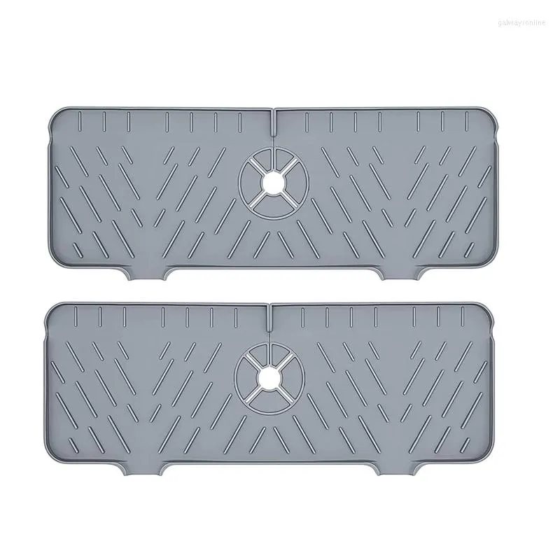 Robinets de cuisine Tapis de robinet en silicone pour évier Tapis anti-éclaboussures d'eau Absorbant