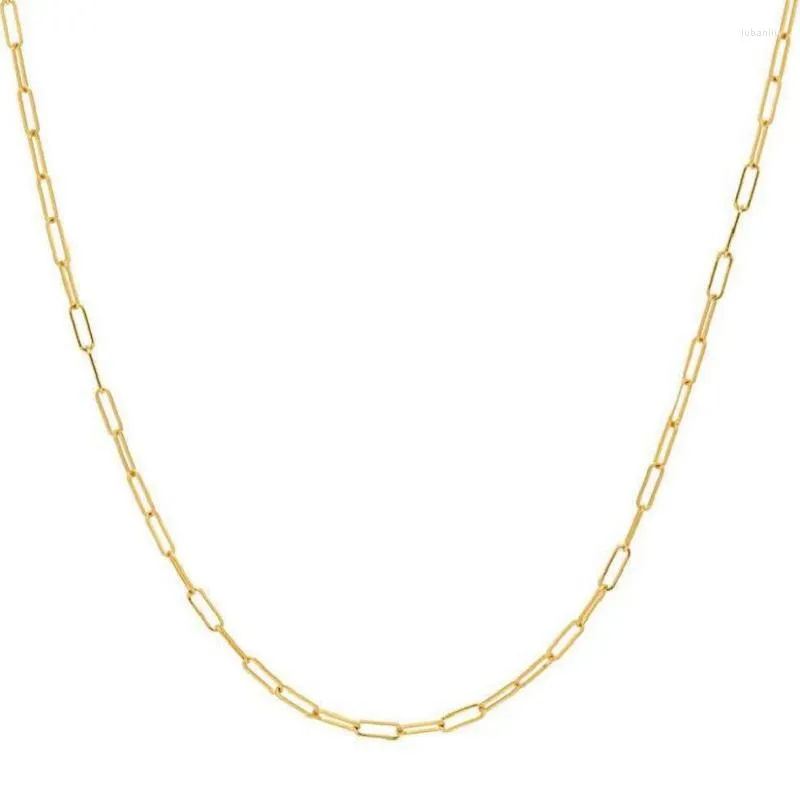 Chaînes Simple tempérament trombone chaîne empilée collier couture métal acier inoxydable cuivre tour de cou pour femmes bijoux