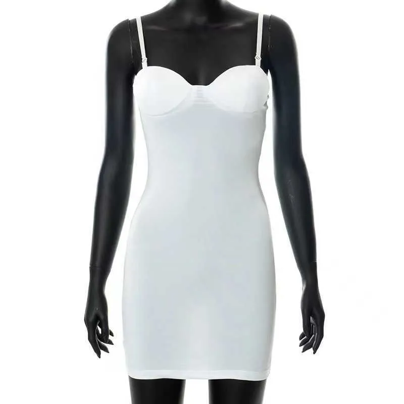 Black Bodycon Dress Casual 2022 Summer Sexy Solid Spaghetti