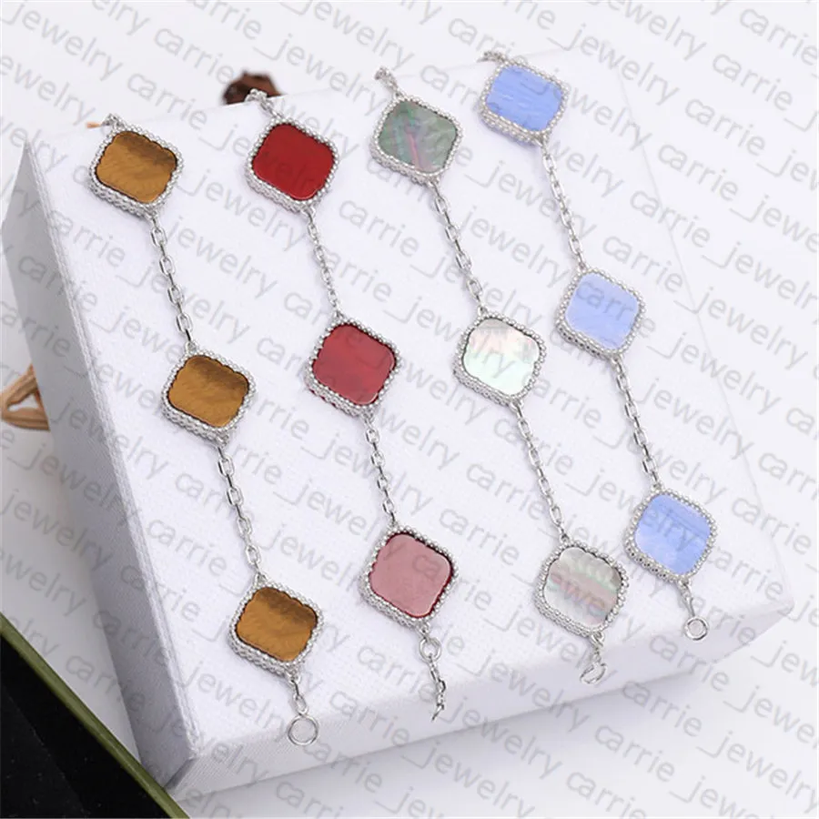 Designer Armband Classic Clover Armband Fashion Five Flower for Man Woman Gold Silver Valfritt 18 Styles Classic Multicolor Options