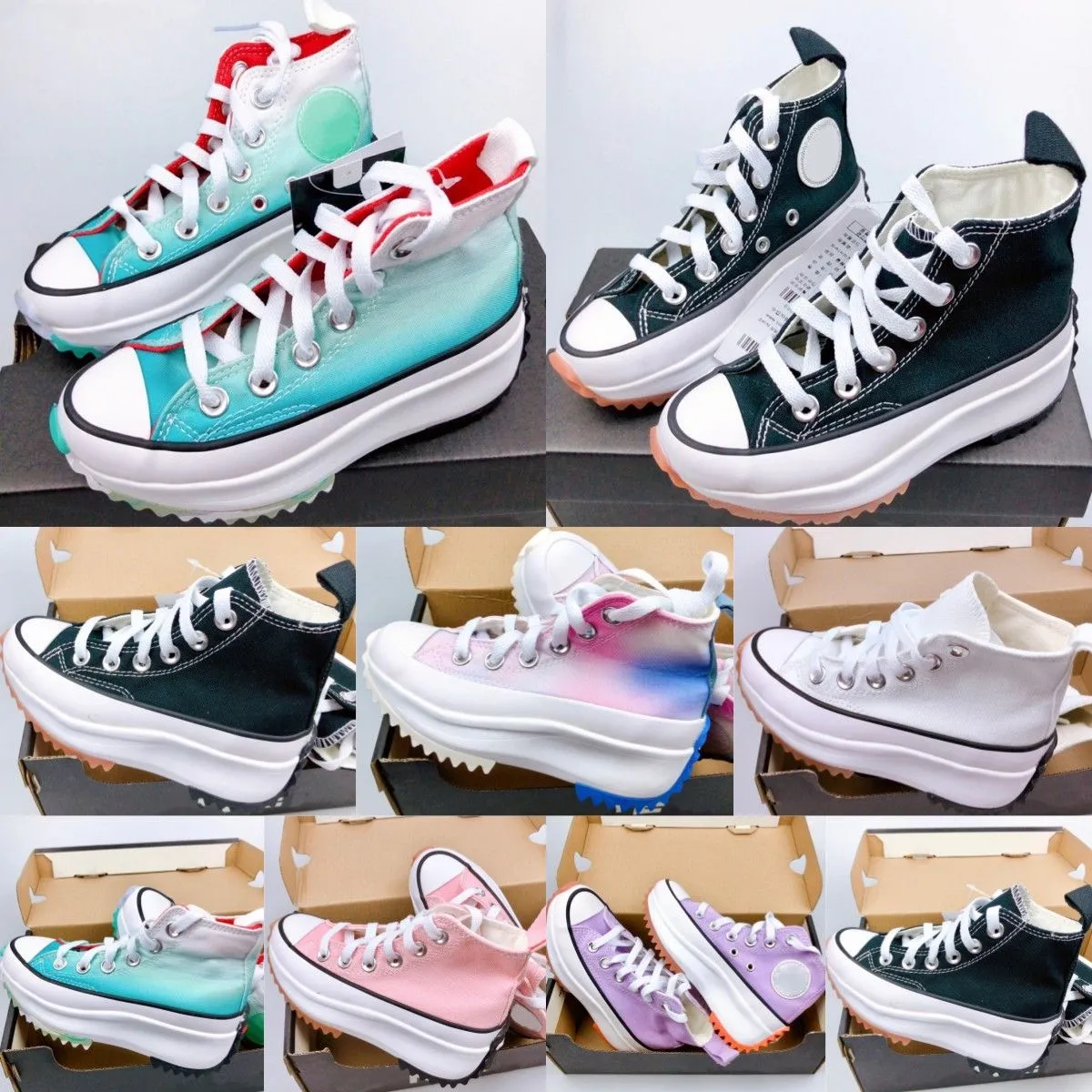Sapatos infantis Canvas cl￡ssico run t￪nis de estrela alt￭ssimos campainhas de garotas garotas de sapatos ao ar livre