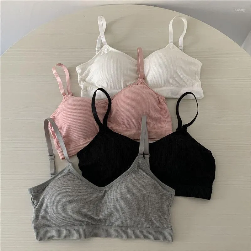 Women's Tanks Women Solid Tops Comfortable Strap Bras Casual Vest Fashion Tube Top Ladies Chest Wrap Underwear