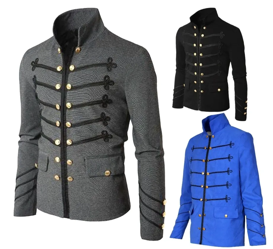 Steampunk Military Medieval Vintage Party Jackets For Men With Stand Collar And Rock Frock Retro Punk Style Coat 230222 From Tai002 16.23 DHgate.Com