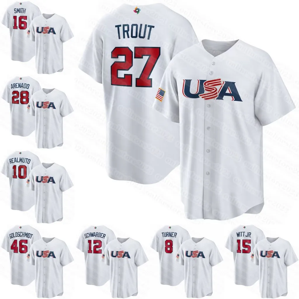 USA Baseball Paul Goldschmidt 2023 World Baseball Jersey Will Smith