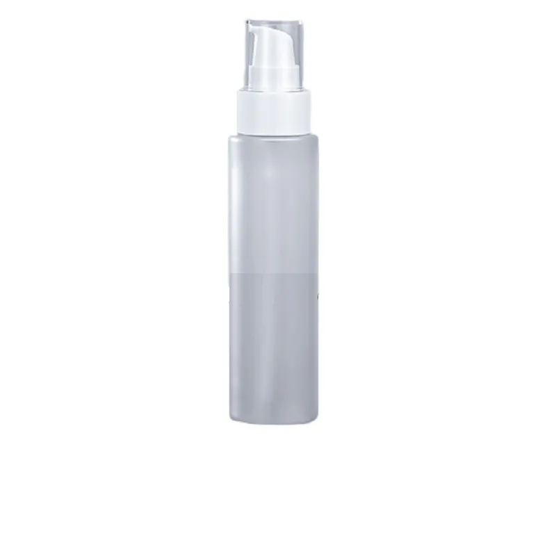 Packing Empty Plastic Frosted Bottle Flat Shoulder PET 100ml 120ml 150ml Screw Lid Lotion Press Pump Refillable Container Portable Packaging Cosmetic