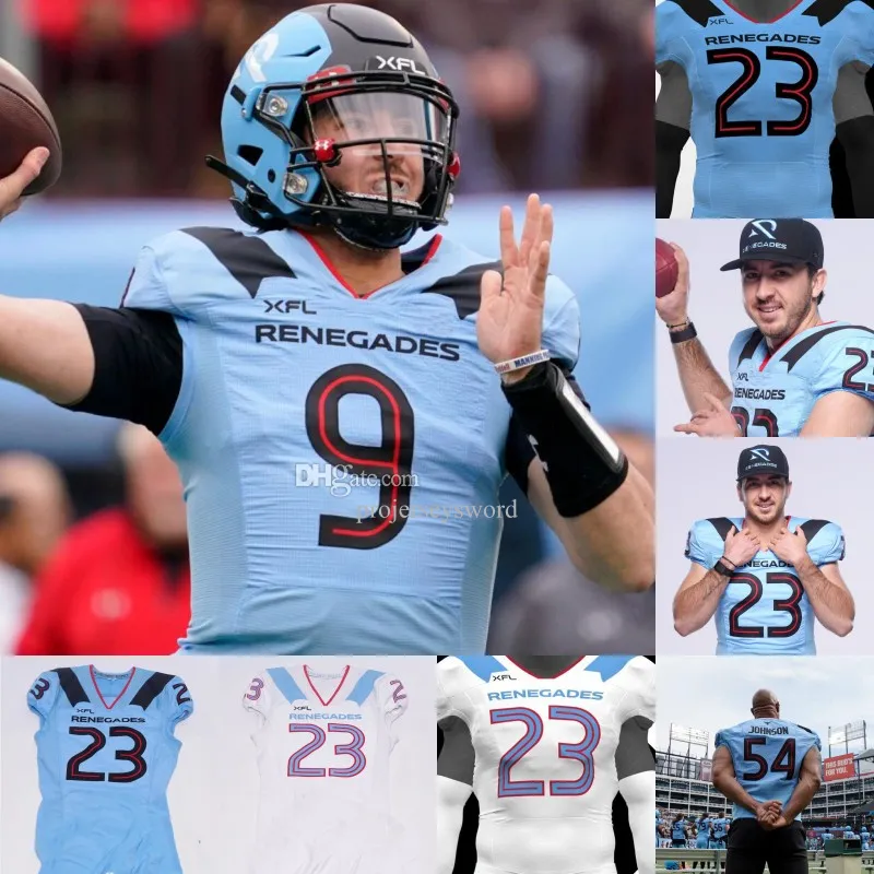 2024 Arlington Renegades Jerseys de football Luis Perez Joe Powell Edmond Robinson Bunmi Rotimi Brandon Rusnak Taylor Russolino Teton Saltes Colin Schooler De'veon