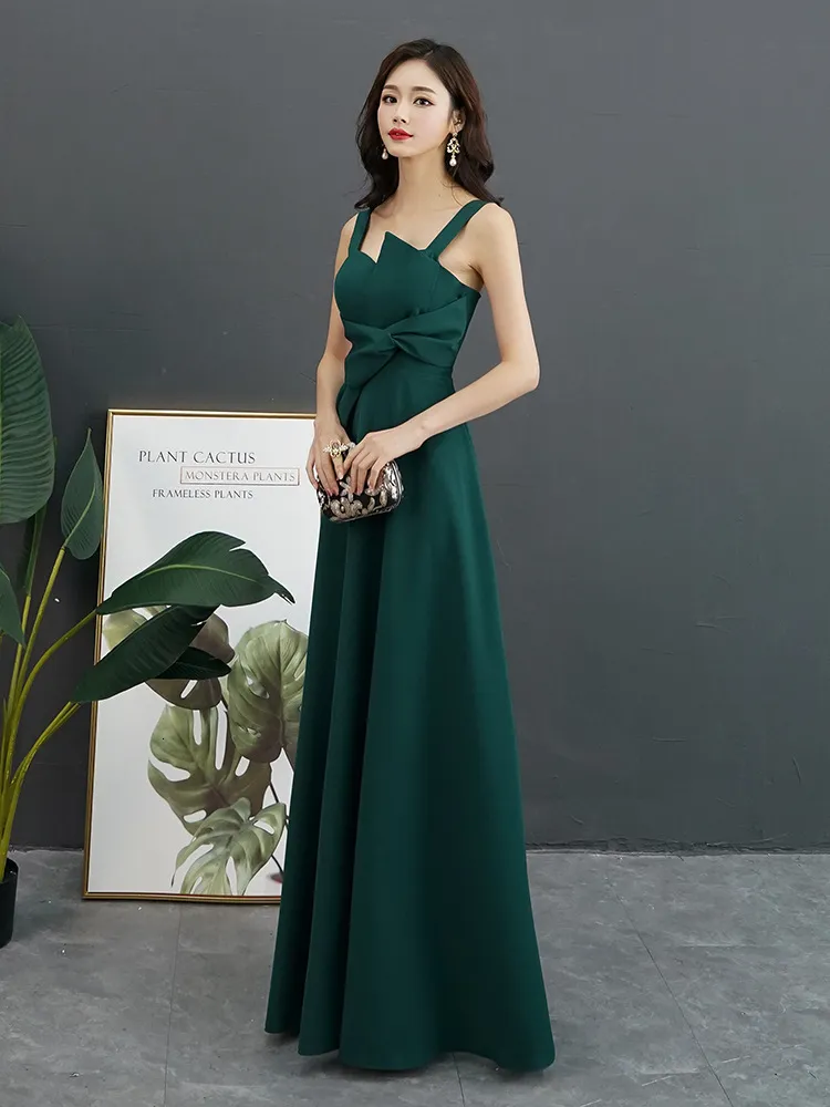 lime green prom dress Long Formal A Line Slit Prom Dress main image 0