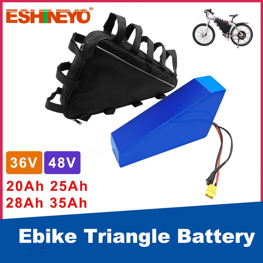 Ebike 36V 48V 20Ah 25Ah batterie triangulaire 1000W 1500W vélo électrique 18650 Li-ion pour Kit moteur Bafang 750W Batteria Akku