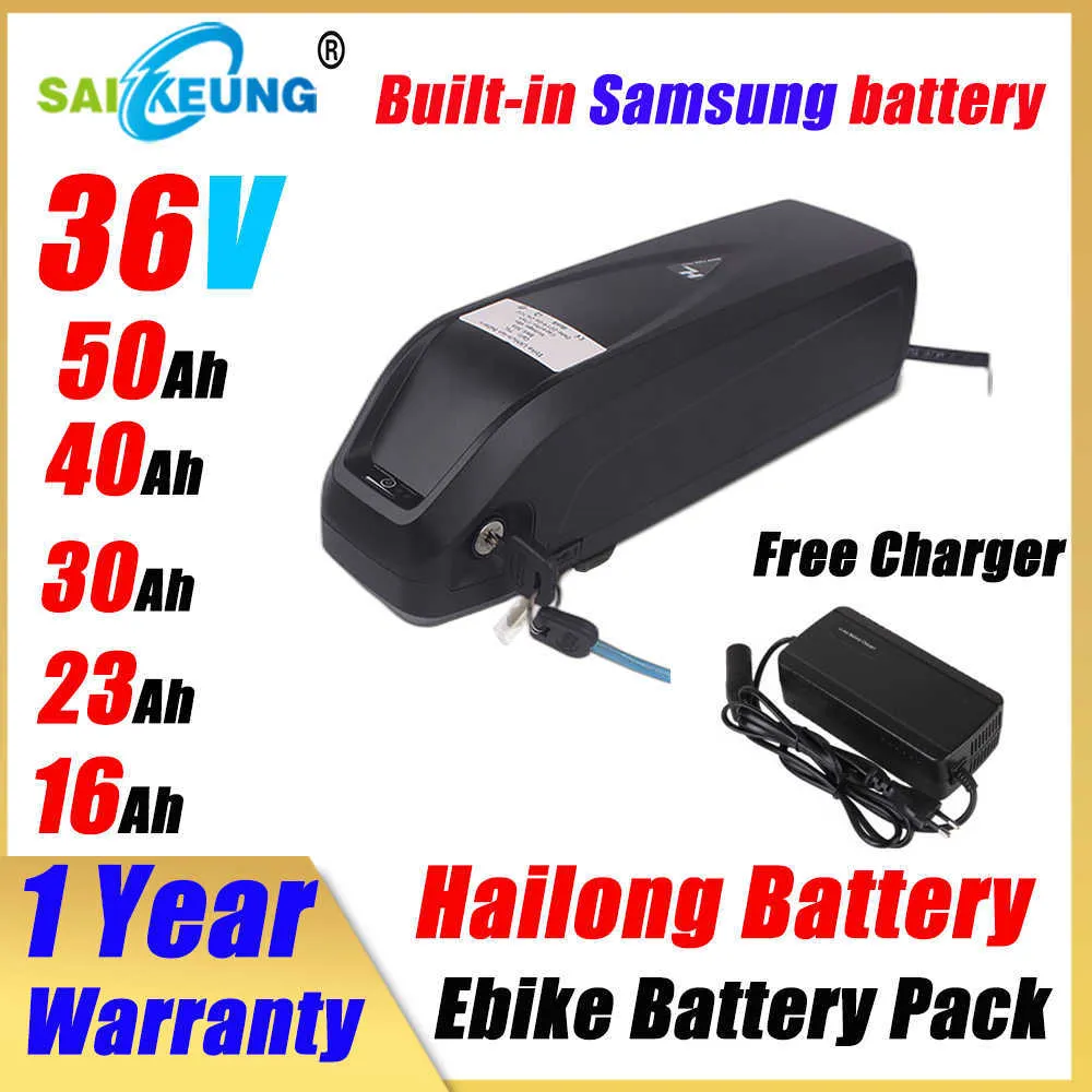 Hailong 36V FietSen Electrisch Accu Fietsaccu 36volt 10Ah Deep Cycle Battery 20AH BAFANG 750W 30AH13AH LITIUM Batteri Samsung