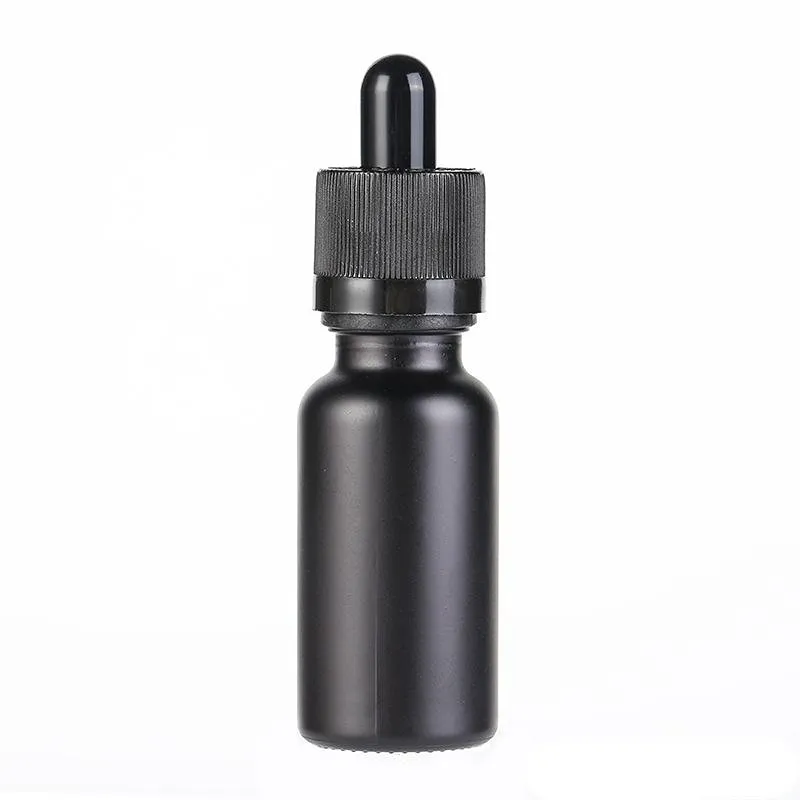 Black Frosted Glass  Oil Perfume Bottles e liquid Reagent Pipette Dropper Bottle 5ml to 100ml