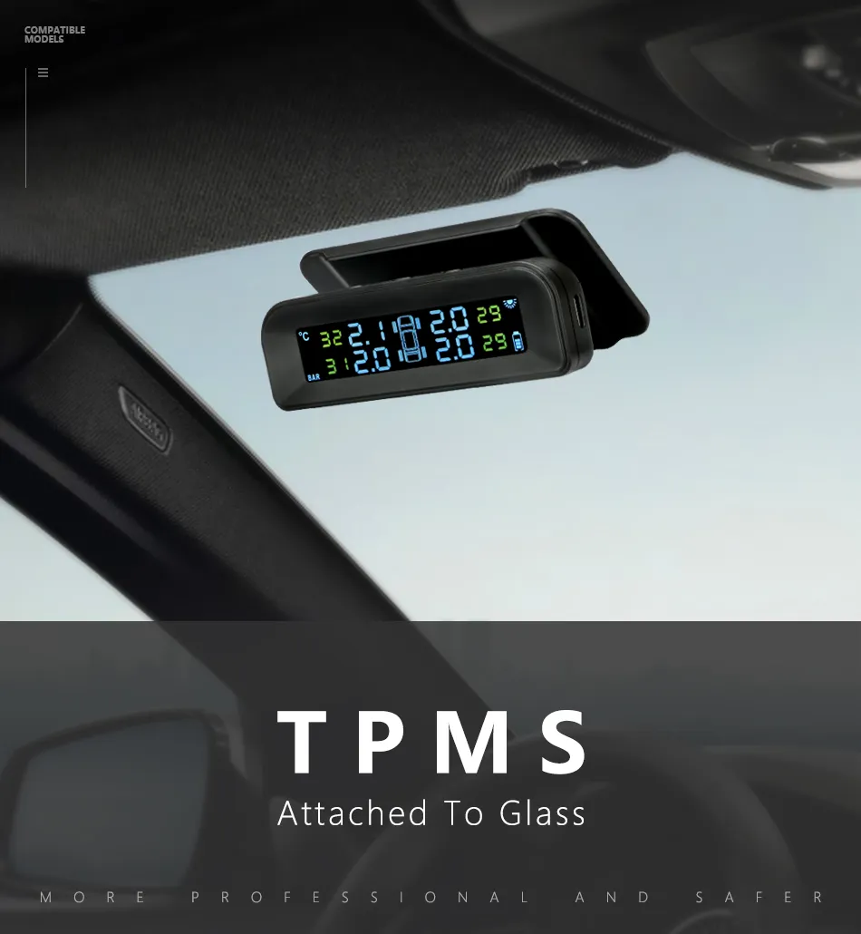 Develuck TPMS Car Tire Pressure Monitor System Automatic Clock Control ...