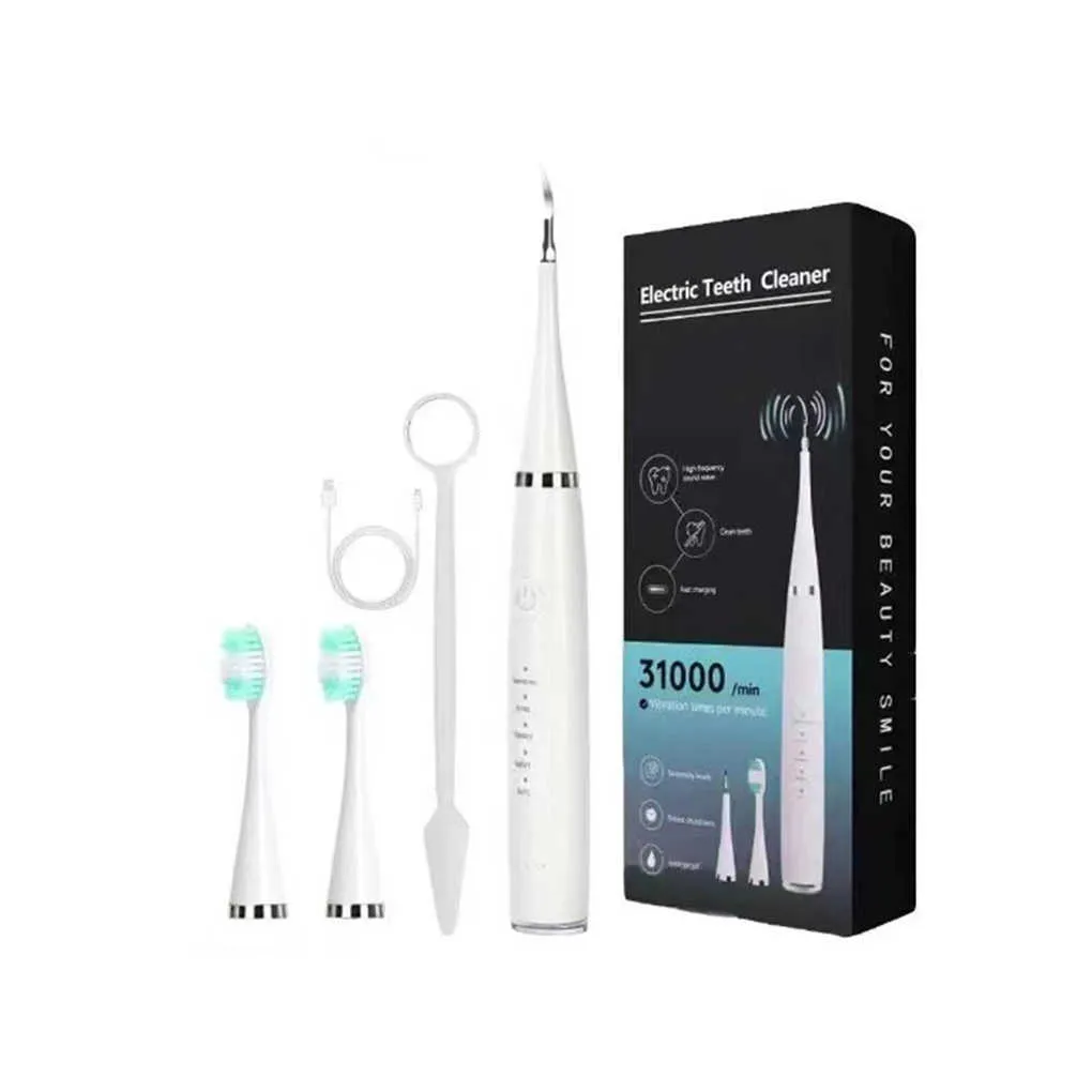 Electric Toothbrush IPX7 Waterproof Toothpick Teeth Plaque Remover Water Flosser High Frequency Home Supplies White Basic 230202