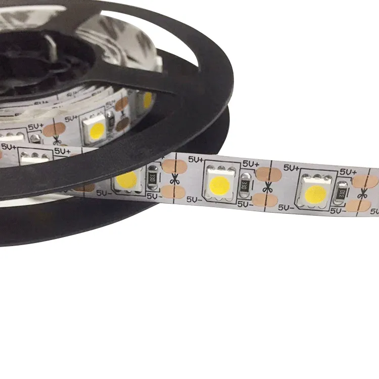5V Led Strip Lights Bandes lumineuses LED flexibles étanches SMD 5050 LED Ruban Light Mood Light (1M / 60LEDs RGB) Usalight