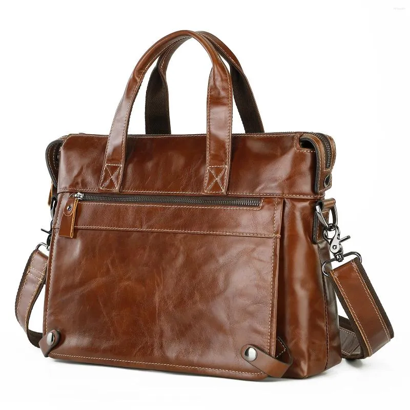 Porte-documents Royal Bagger Mallette Pour Hommes Véritable Sac À Bandoulière En Cuir De Vache Vintage Homme Bandoulière 1291