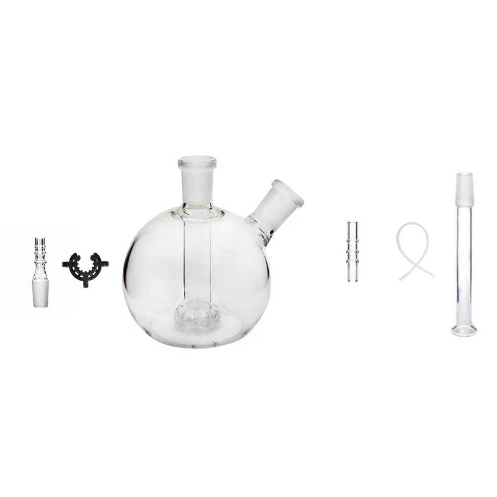 Mega Globe Glass Water Pipe Bong Whip Mouthpiece Kit 6 in 1 80mm Diameter 14mm Female