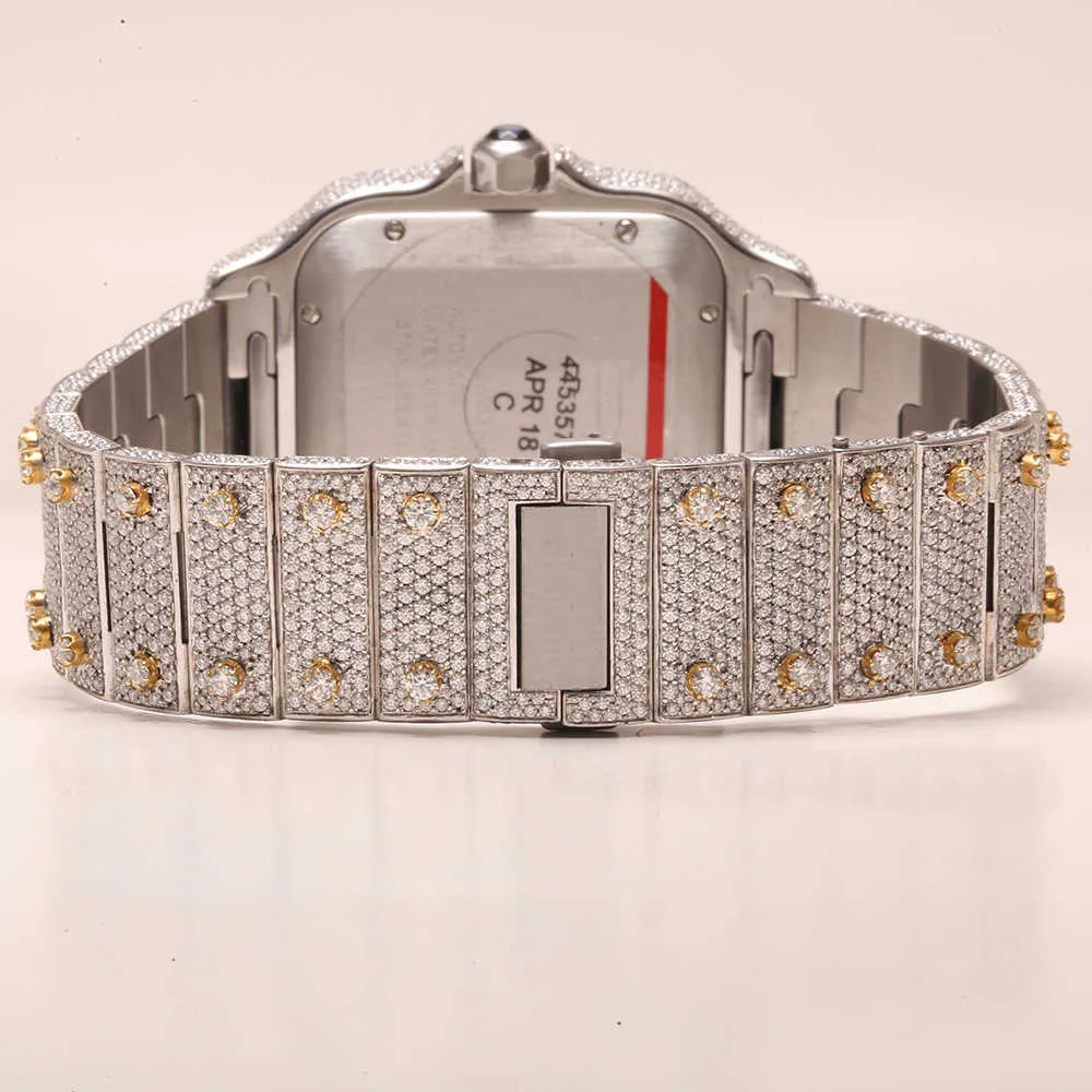 Montre-bracelet 2023 nouvelle arrivée marque glacé de haute qualité luxe or sier original personnalisé hip hop hommes Diam ond diamant montre-bracelet
