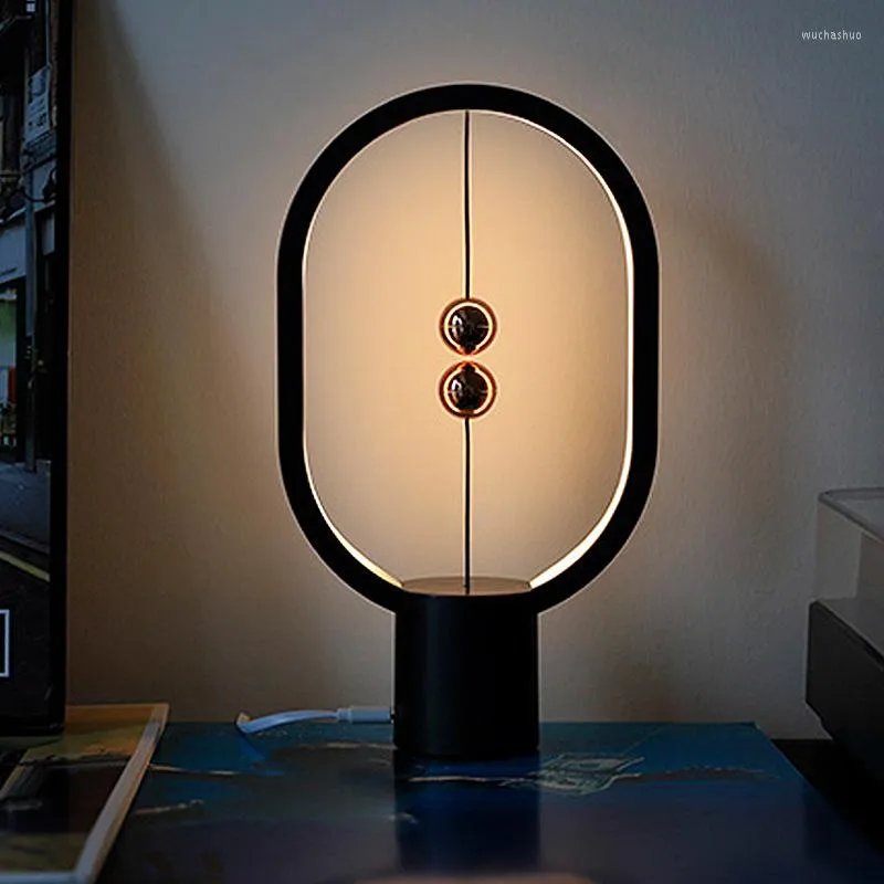 مصابيح مائدة مصباح المغناطيسي التوازن المكتبي LED LED LIGHT LIGH