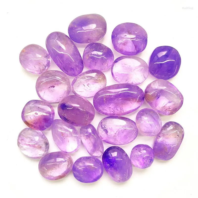 Decorative Figurines Folk Crafts Natural Crystal Worry Gemstone 40mm Healing Stone Amethyst Palm For Home Decoration FGH