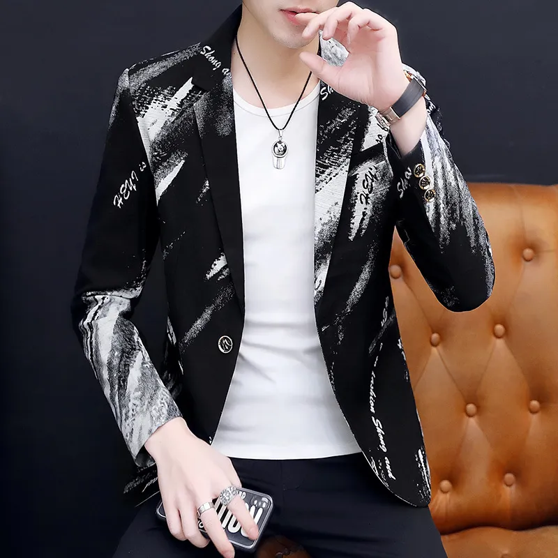 Blazer Giacche Invernali Per Uomo Blazer Di Moda Tie-dye Stampati