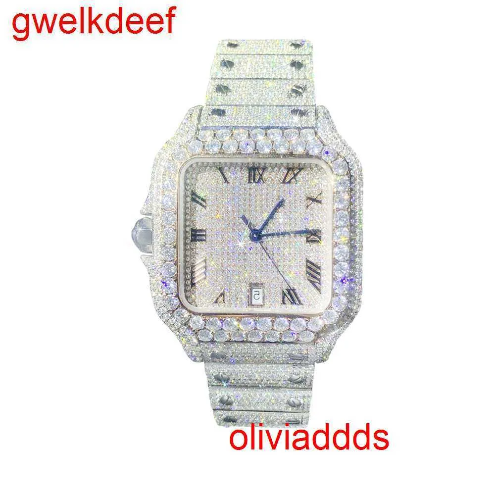 Moda de alta qualidade Iced Out Watchesmens pulse de luxo Round Cut Lab GR DDGU OZUG