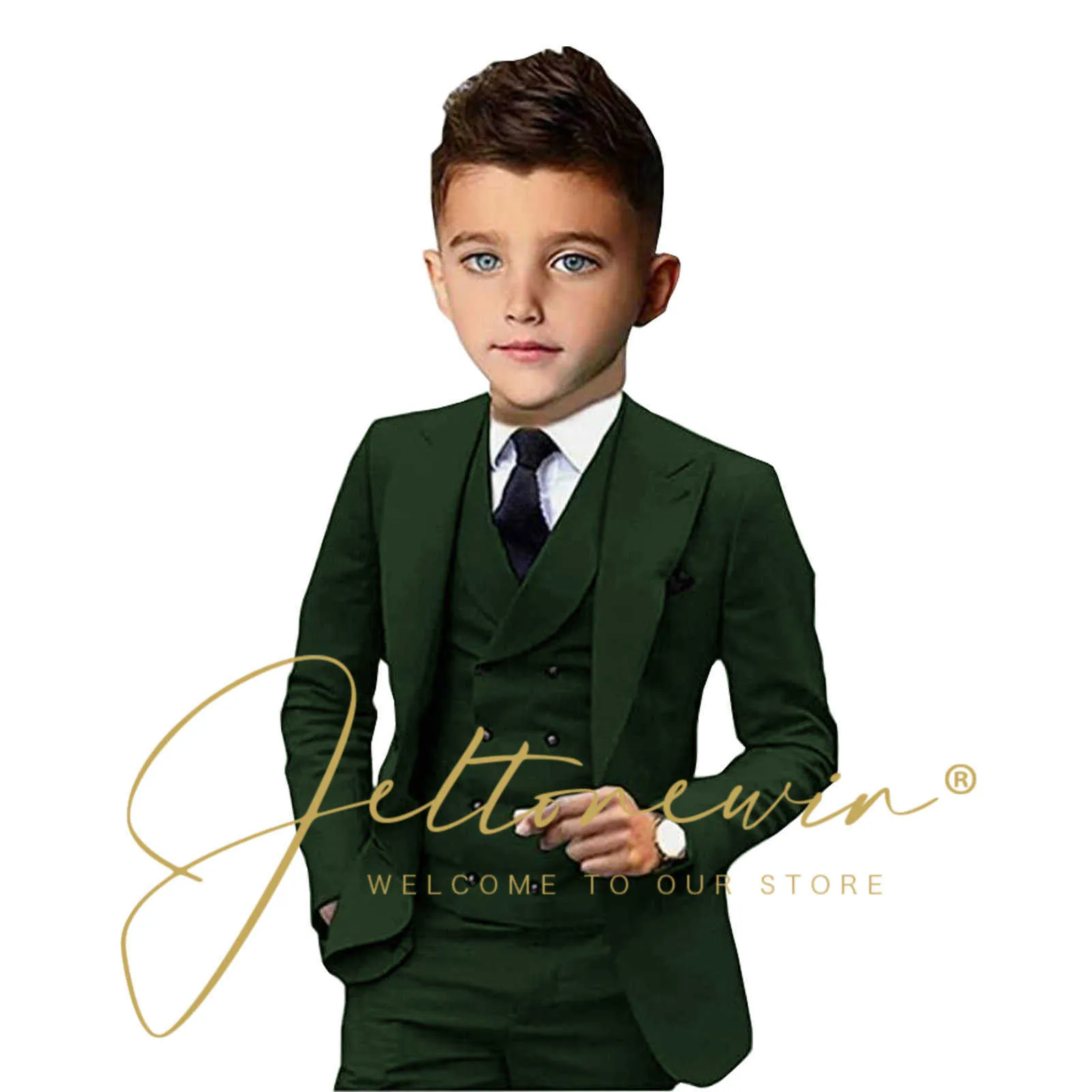 green emerald velvet dress momorii Green Boy Smart Outfit, Green Shirt and Mustard Pants / 3T