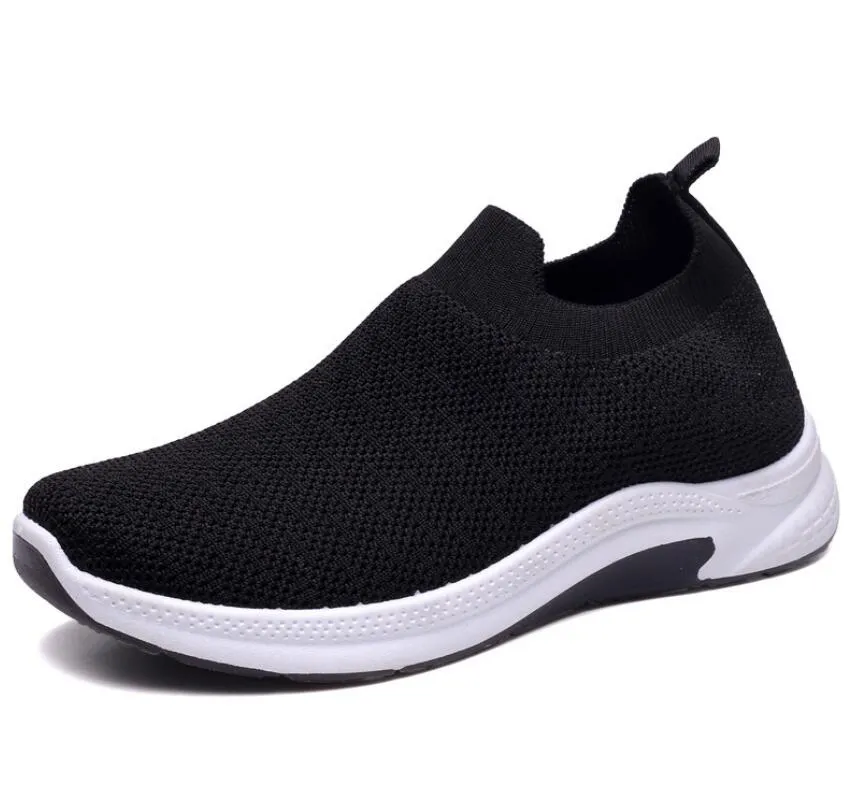 black color women's shoes new socks shoes flying woven mesh shoes breathable light sports shoes female other shoes