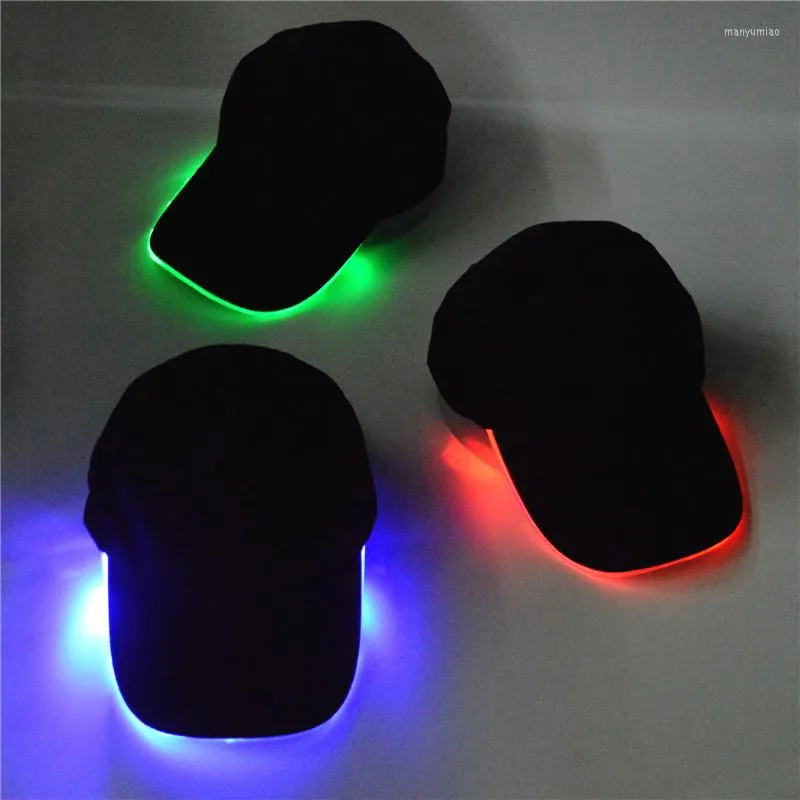 Scene Wear LED Light Cap Baseball Caps Justerbar färgstrålkastare för unisex blixt med batterilödgrön