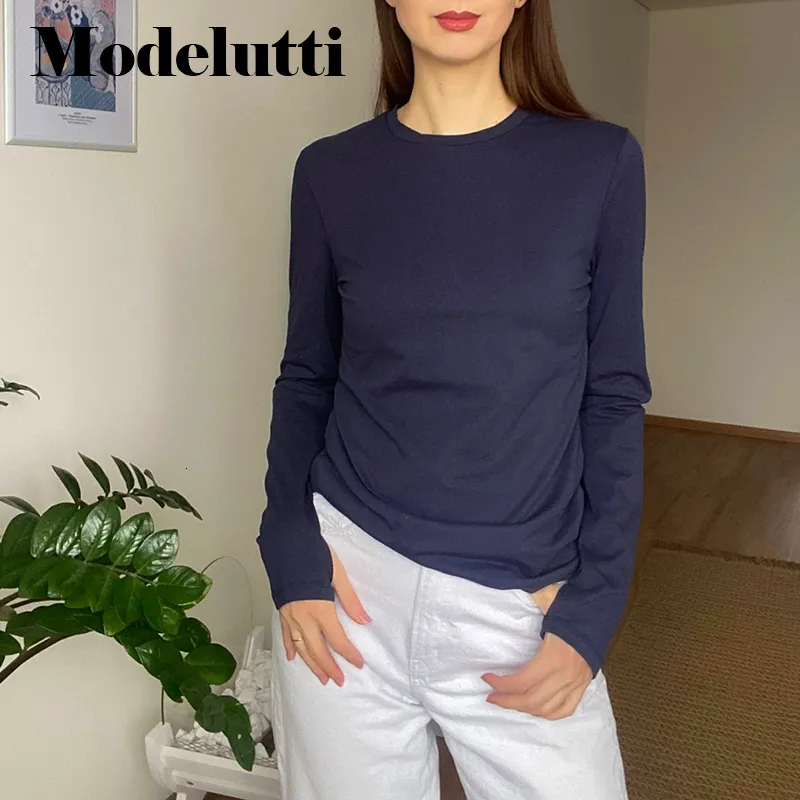 Camisetas De Punto Para Mujer Modelutti Otoño Invierno Moda Manga