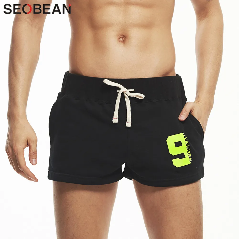 Men s Shorts Seobean Mens Casual Cotton Fitness Sweatpants Short Summer Jogger Men Homewear Gym 230221