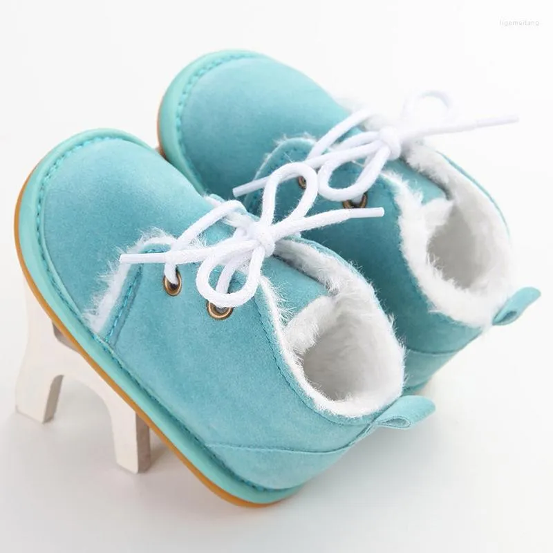 First Walkers Brand Casual Born Infant Girl Boy Baby Snow Booties Fur Boots Winter Warm Style Little Kids Strappy Shoes