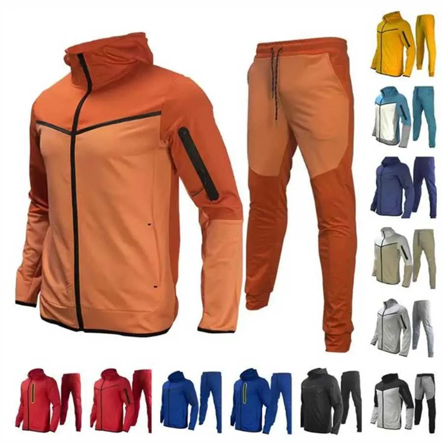 Mode Dicke Designer Tech Fleece Trainingsanzug Männer Frau Hosen Sport Zip Jacke Jogger Hose Trainingsanzüge Damen Jogger Kapuzenmäntel Größe 0G1F