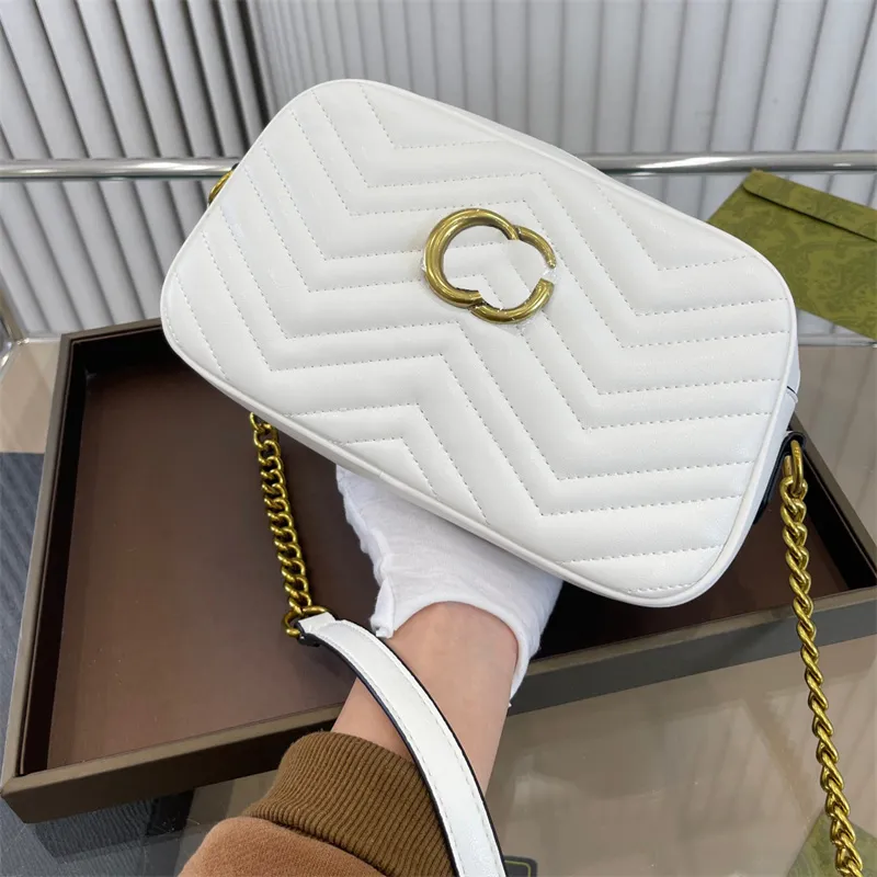 Crossbody 가방 여성 Luxurys 디자이너 어깨 가방 지갑 핸드백 패션 Marmont 여성 크로스 바디 카메라 G 가방 핸드백 지갑 23cm