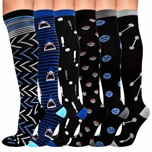 5PC Chaussettes Bas de Compression Bas 30 Mmhg Femmes Hommes Chaussettes de Sport pour Marathon Running Chaussettes Cyclisme Football Chaussettes Varices Chaussettes Z0221