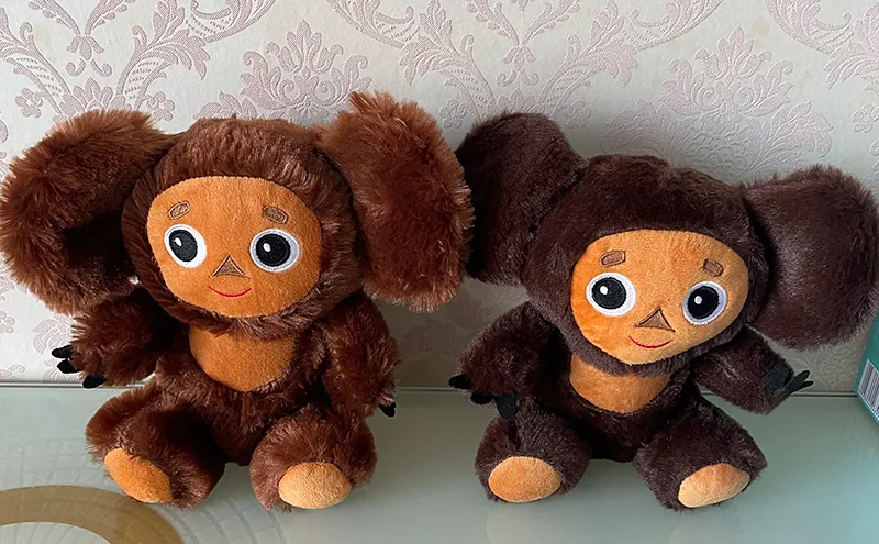 Cheburashka Mono de peluche Muñeca de dibujos animados Peluche de animales  de peluche Mono Juguetes para bebés Chebular Muñeca de mono peluche para  niños Juguete de confort