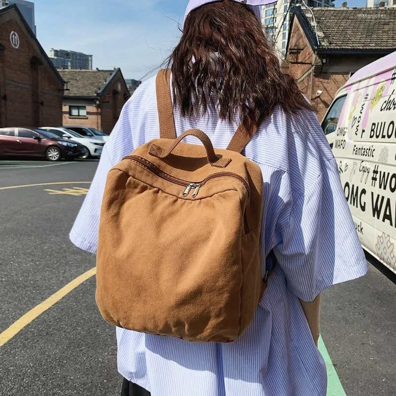 Bolsas escolares estrondos de zíper duplo casual Mochila grandes bolsos ao ar livre