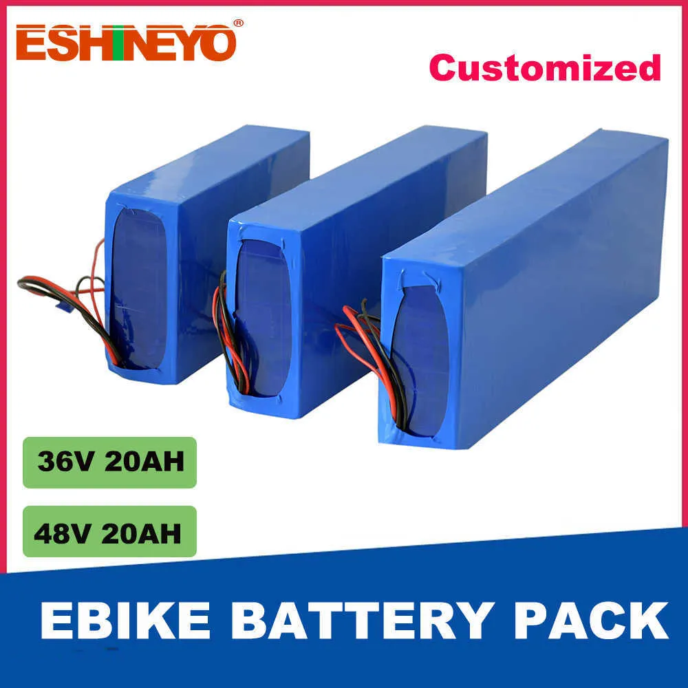 Anpassat eBike Battery Pack 36V 48V 20AH 25AH Litiumjonbatterier med PVC -fodral för elektrisk cykelskoter Motorcykel DIY