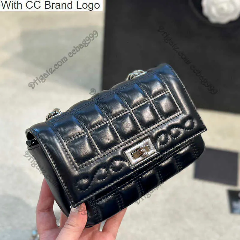 CC Torby na ramię Flap 2.55 francuskie designerskie torby na ramię czarne prawdziwe skórzane kontrola luksusowe woreczki crossbody vintage srebrne metalowe sprzęt szczęście multi wzór c