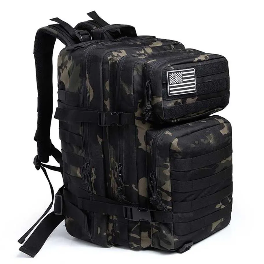 50L Camouflage Army Backpack Men Militaire tactische tassen Assault Molle Backpack Hunting Trekking Rucksack Waterdichte Bug Out Bag 21258LL