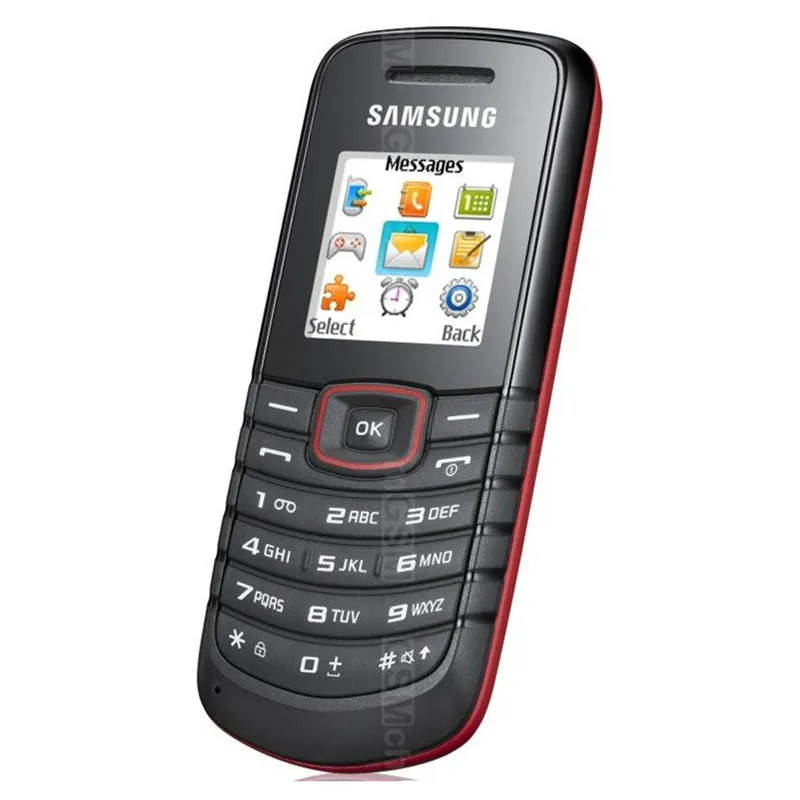 Téléphones cellulaires remis à neuf Original Samsung E1080 GSM 2G pour les personnes âgées étudiantes Téléphone portable débloqué