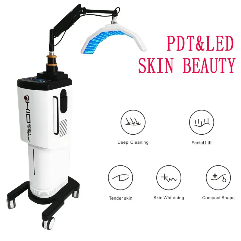 Profissional 7 colorido PDT Máquina LED Máquina de fóton Tratamento LED LIGHT LUZ REJUMENTAMENTO PELE ANTI-RULINKE CUIDADO EQUIPAMENTO