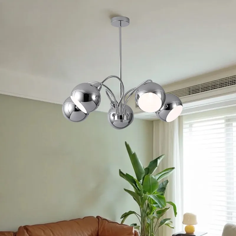 Lampadari a soffitto d'argento per decorazioni per soggiorno cucina da letto cucina da pranzo lampada appesa a sfera a sfera a led a led