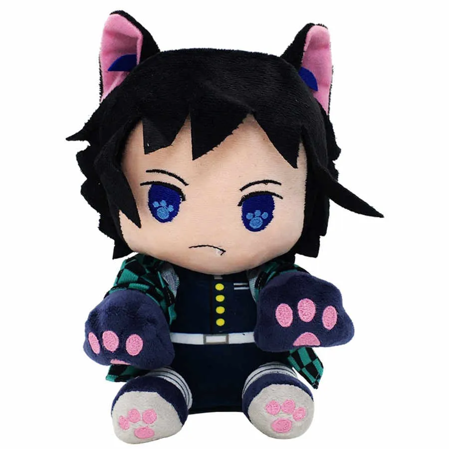 Japan Anime Demon Slayer 20cm Plush Toys Tomioka Giyuu Nezuko Tanjirou Zenitsu Figure Stuffed Dolls Children's Christmas Gifts