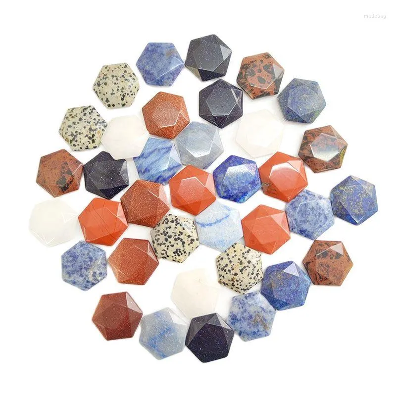 Decorative Figurines Natural Crystal Worry Stone Lapis Lazuli Hexagram Hand Craft Wholesale High Quality Palm 1.5 Inches For Home Decoration