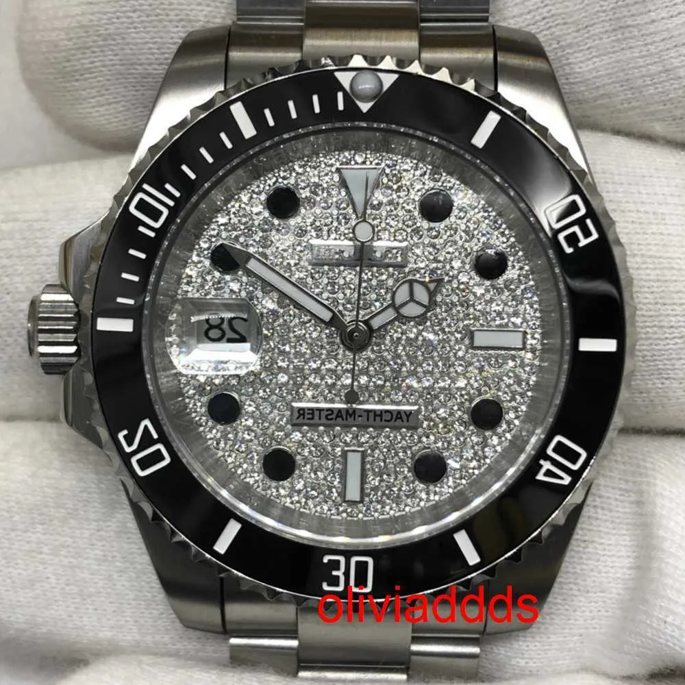 High Quality Fashion Iced Out WatchesMens Wrist Luxury Round Cut Lab Gr DDGU 86XA